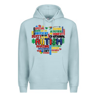Blue Mist autism heart Premium Hoodie - MaliasSmallBusiness