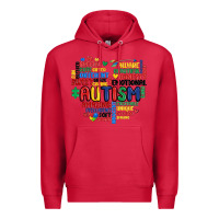 Cardinal autism heart Premium Hoodie - MaliasSmallBusiness