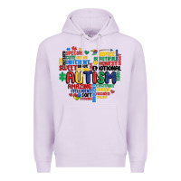 Lilac autism heart Premium Hoodie - MaliasSmallBusiness