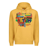 Mustard autism heart Premium Hoodie - MaliasSmallBusiness