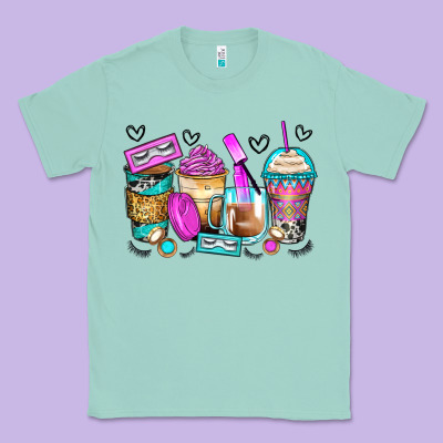 Eyelash Coffee Cups Classic Tee Designed By Zillion Design Studio