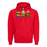 Red hallothanksmas cupcakes Zipper Hoodie - texasbilliewilder