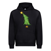Black trendy christmas tree Urban Hoodie - MaliasSmallBusiness
