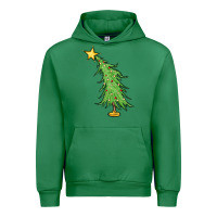 Emerald trendy christmas tree Urban Hoodie - MaliasSmallBusiness