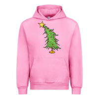 Fuchsia Pink trendy christmas tree Urban Hoodie - MaliasSmallBusiness
