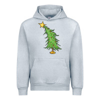 Heather Grey trendy christmas tree Urban Hoodie - MaliasSmallBusiness