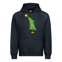 Navy trendy christmas tree Urban Hoodie - MaliasSmallBusiness