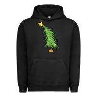 Pigment Black trendy christmas tree Urban Hoodie - MaliasSmallBusiness
