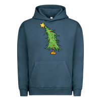 Pigment Midnight Navy trendy christmas tree Urban Hoodie - MaliasSmallBusiness