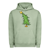 Pigment Oil Green trendy christmas tree Urban Hoodie - MaliasSmallBusiness