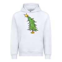 White trendy christmas tree Urban Hoodie - MaliasSmallBusiness
