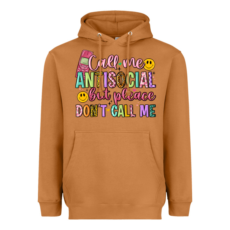 Call Me Antisocial But Please Don't Call Me Heavyweight Hoodie by Artiststas | Teevron