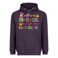 Plum call me antisocial but please don't call me Heavyweight Hoodie - Artiststas