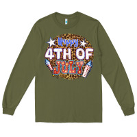 Army Green happy 4th of july billie wilder Long Sleeve Tee - texasbilliewilder
