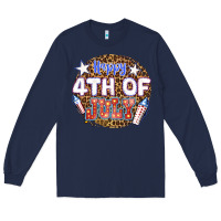 Navy happy 4th of july billie wilder Long Sleeve Tee - texasbilliewilder