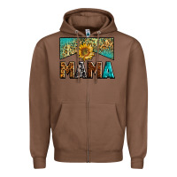 Chestnut mama sunflower junkie Zipper Hoodie - Zillion Design Studio