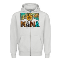 Dove Grey mama sunflower junkie Zipper Hoodie - Zillion Design Studio