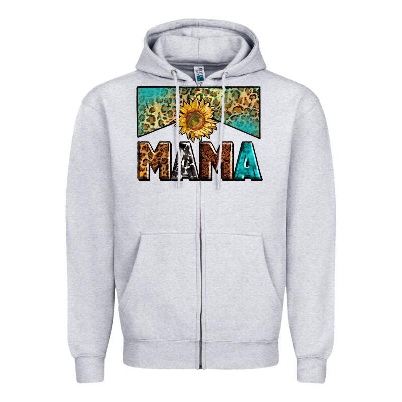 Mama Sunflower Junkie Zipper Hoodie by Zillion Design Studio | Teevron