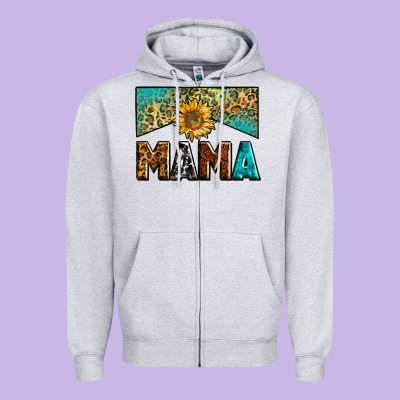Mama Sunflower Junkie Zipper Hoodie Designed By Zillion Design Studio