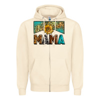 Sandshell mama sunflower junkie Zipper Hoodie - Zillion Design Studio