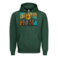 Sports Green mama sunflower junkie Zipper Hoodie - Zillion Design Studio
