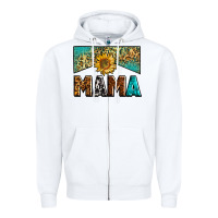 White mama sunflower junkie Zipper Hoodie - Zillion Design Studio