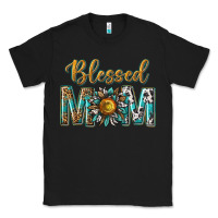Black western blessed mom with sunflower Classic Tee - texasbilliewilder
