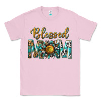 Bubblegum Pink western blessed mom with sunflower Classic Tee - texasbilliewilder