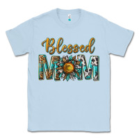 Dusty Blue western blessed mom with sunflower Classic Tee - texasbilliewilder
