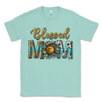 Seafoam western blessed mom with sunflower Classic Tee - texasbilliewilder