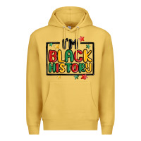 Antique Gold i'm black history Premium Hoodie - MaliasSmallBusiness