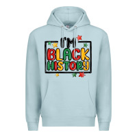 Blue Mist i'm black history Premium Hoodie - MaliasSmallBusiness