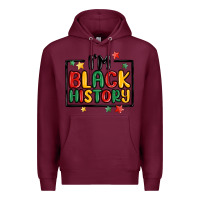 Burgundy i'm black history Premium Hoodie - MaliasSmallBusiness