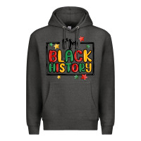 Charcoal Heather i'm black history Premium Hoodie - MaliasSmallBusiness