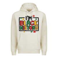 Oatmeal Heather i'm black history Premium Hoodie - MaliasSmallBusiness