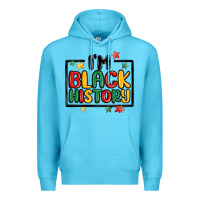 Ocean Blue i'm black history Premium Hoodie - MaliasSmallBusiness
