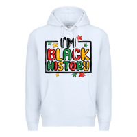 White i'm black history Premium Hoodie - MaliasSmallBusiness
