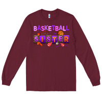 Burgundy basketball sıster Long Sleeve Tee - AdoDesignShop