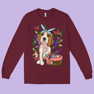 Long Sleeve Tee easter beagle