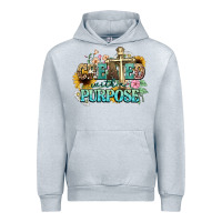 Heather Grey created with a purpose Urban Hoodie - NancyCooperArtShop