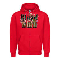 Red flowers blessed mini Zipper Hoodie - Zillion Design Studio