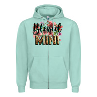 Seafoam flowers blessed mini Zipper Hoodie - Zillion Design Studio