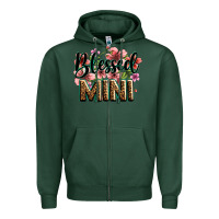 Sports Green flowers blessed mini Zipper Hoodie - Zillion Design Studio
