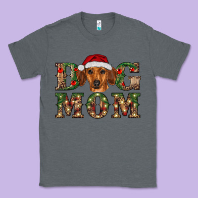 Christmas Dog Mom Dachshund Classic Tee Designed By Ranaportraitstore