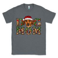 Charcoal Heather christmas dog mom dachshund Classic Tee - RanaPortraitStore