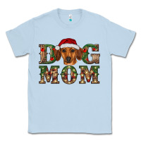 Dusty Blue christmas dog mom dachshund Classic Tee - RanaPortraitStore