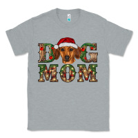 Heather Grey christmas dog mom dachshund Classic Tee - RanaPortraitStore