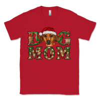 Red christmas dog mom dachshund Classic Tee - RanaPortraitStore