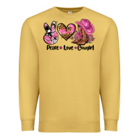 Antique Gold peace love  cowgirl Premium Sweatshirt - AdoDesignShop