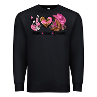 Black peace love  cowgirl Premium Sweatshirt - AdoDesignShop